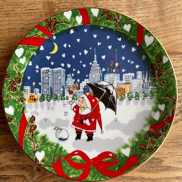 RARE Ziggy Santa Suit NYC Twin Towers Plate Collectible Christmas Decorative - Picture 2 of 4